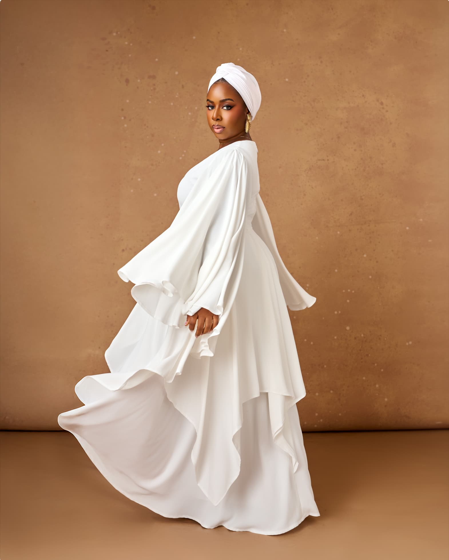 Lami chiffon dress, White, angle 2