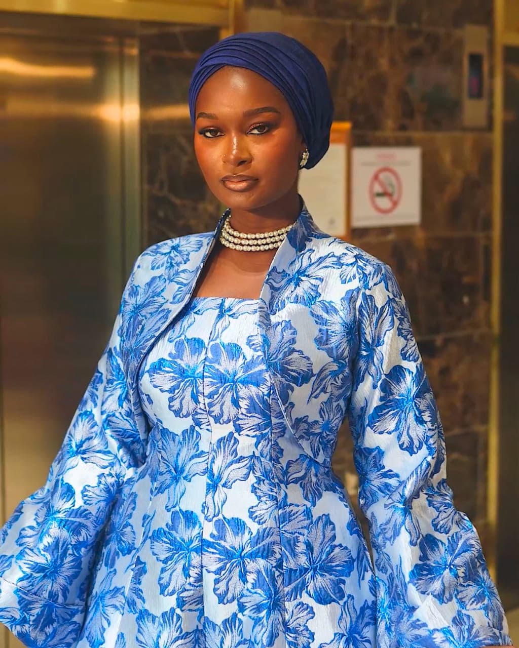 Sultana Kaftan in Royal Blue, Royal Blue, angle 2