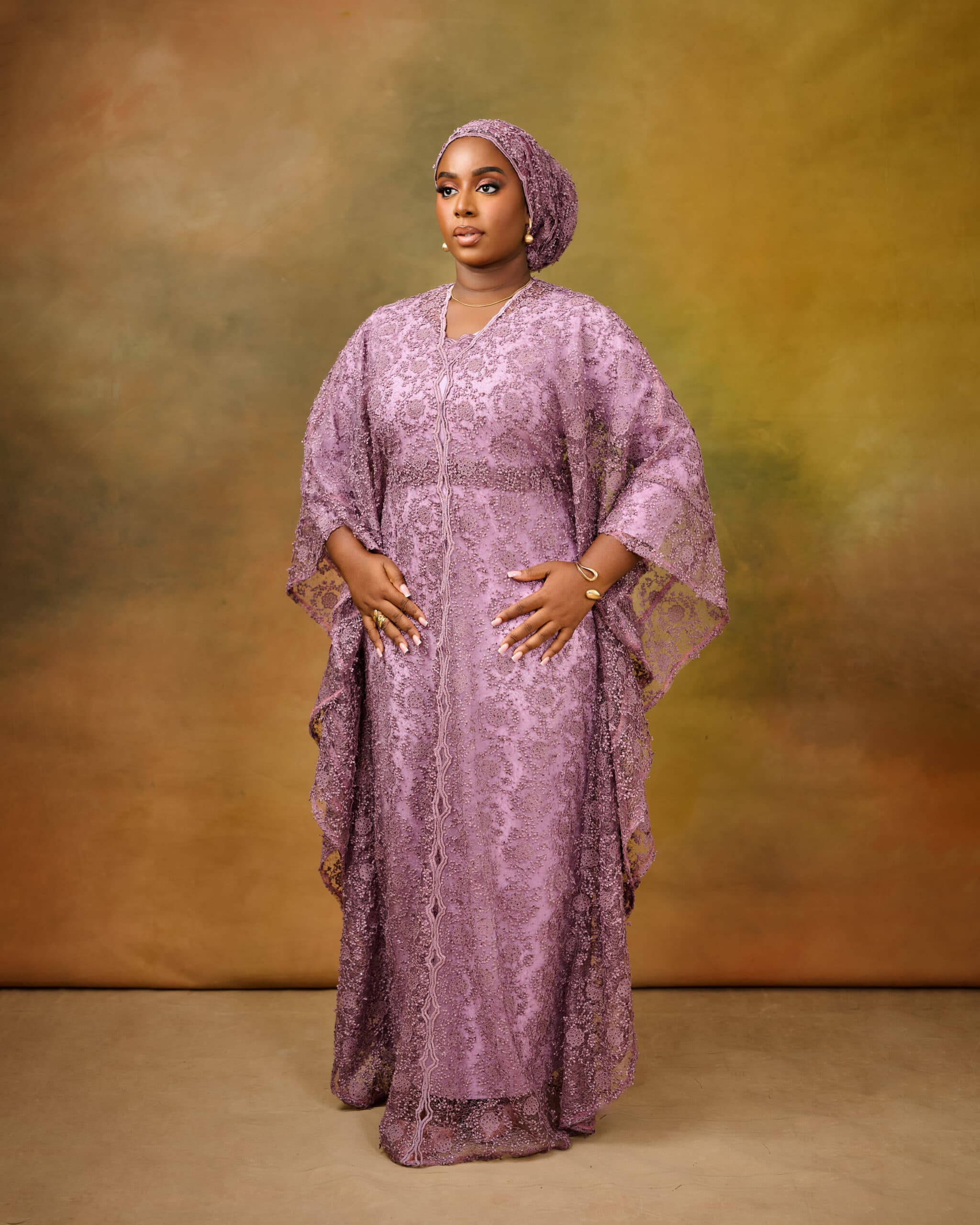The Sereeen Lace Dress Set, Lavender Mauve, angle 1