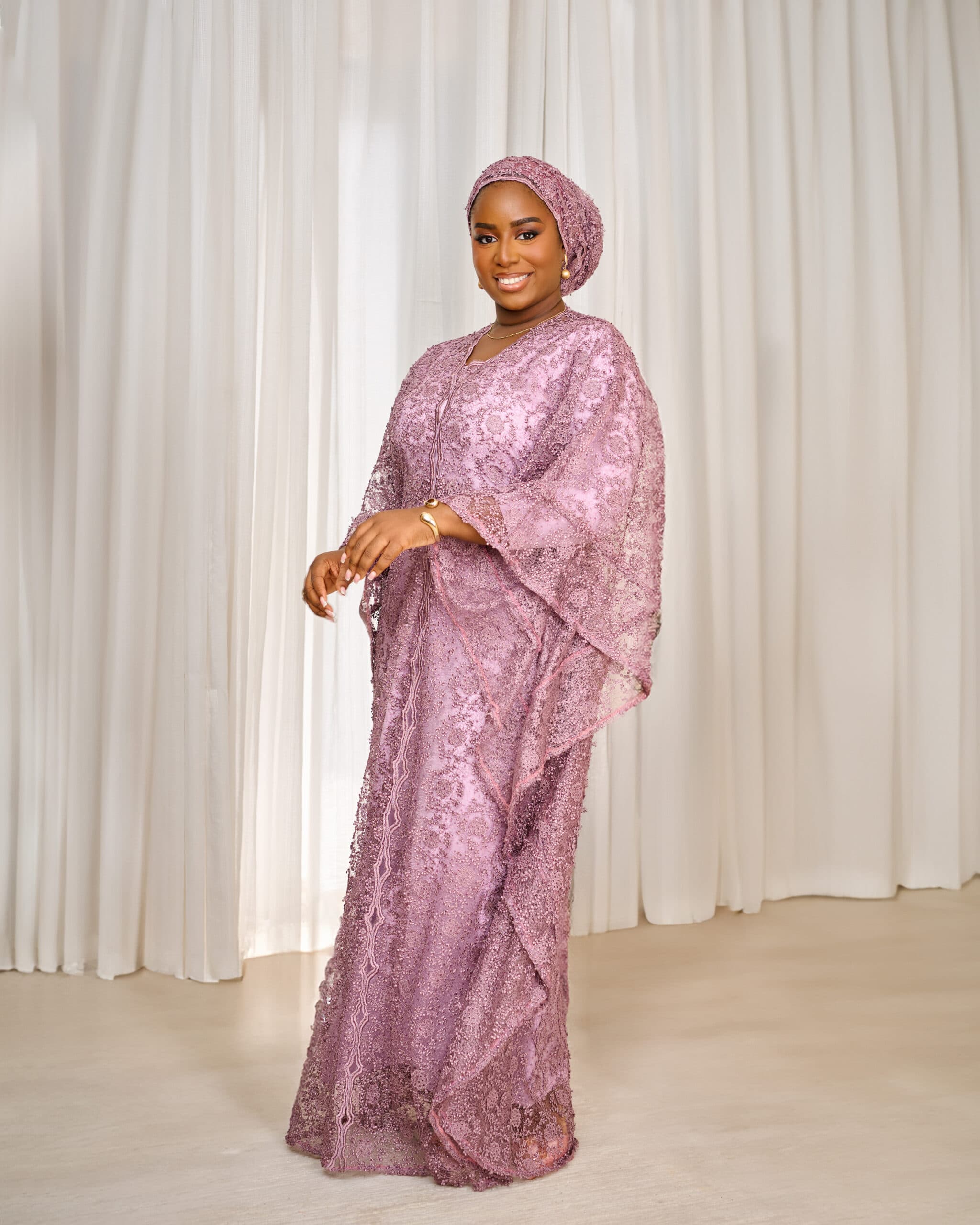 The Sereeen Lace Dress Set, Lavender Mauve, angle 4